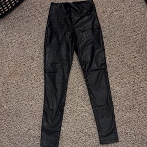 Garage Black Faux Leather Leggings